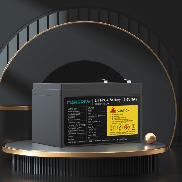 Акумуляторна батарея Marsriva 12.8V, 9.0A, літієва батарея