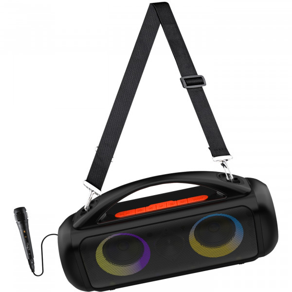 Акустична система 1.0 Media-Tech 60W, Bluetooth/AUX/microSD/MP3/USB/TWS/КАРАОКЕ/RGB,чорна