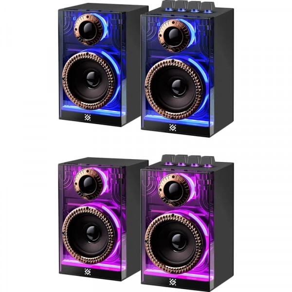 Акустична система 2.0 Defender Futuro, 20Вт Bluetooth/USB/TF/AUX, LED, чорна