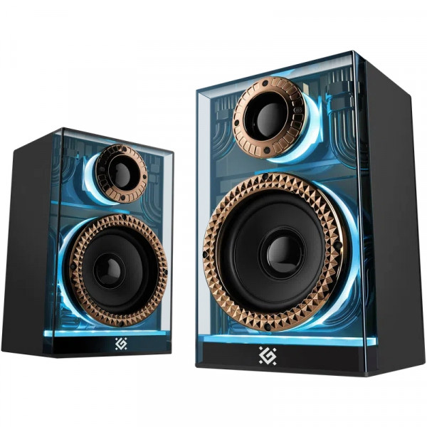 Акустична система 2.0 Defender Futuro, 20Вт Bluetooth/USB/TF/AUX, LED, чорна