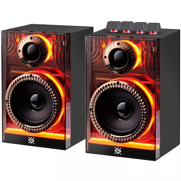 Акустична система 2.0 Defender Futuro, 20Вт Bluetooth/USB/TF/AUX, LED, чорна