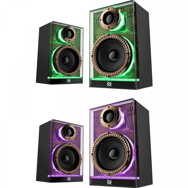 Акустична система 2.0 Defender Futuro, 20Вт Bluetooth/USB/TF/AUX, LED, чорна