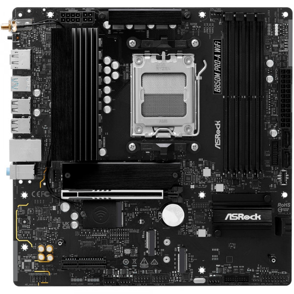 ASRock B850M PRO-A WIFI (AM5/B850, 4*DDR5, PCIex16, HDMI/DP, 4xSATA,3xM.2, 2.5GLan, mATX)