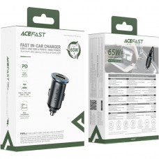 Автозарядка 2xUSB 65W (USB-C + USB-A) B15 Acefast