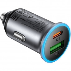 Автозарядка 2xUSB 65W (USB-C + USB-A) B15 Acefast