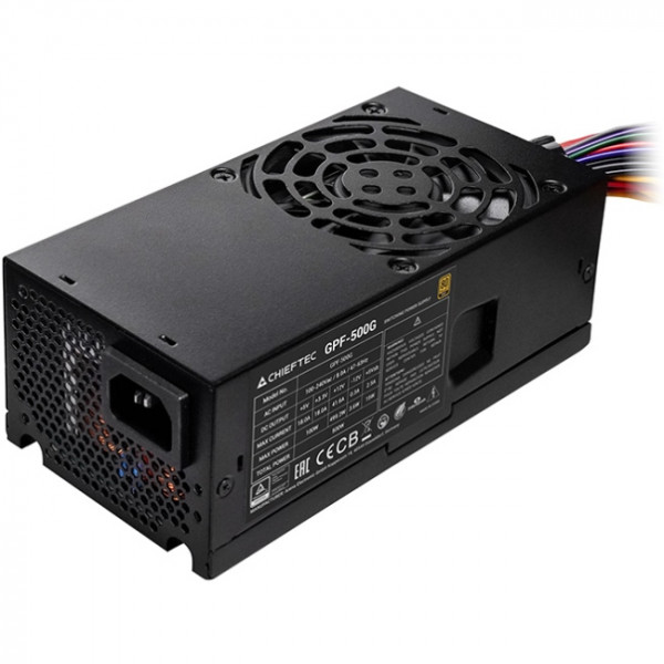 БЖ 500W Chieftec SMART GPF-500G 80 mm fan, 80Plus Gold, TFX, bulk