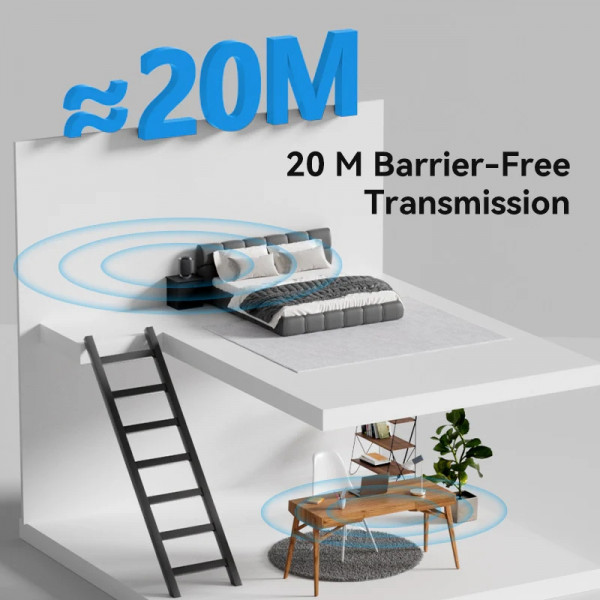 Bluetooth USB adapter v5.3 20м Vention