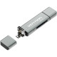 Card Reader USB 2.0, 2-слота SD/TF, USB-A/USB-C/Micro-B, Aluminum Alloy, чорний Vention