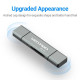 Card Reader USB 2.0, 2-слота SD/TF, USB-A/USB-C/Micro-B, Aluminum Alloy, чорний Vention