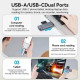 Card Reader USB 3.0 AM/USB-C, 2-слота SD/TF, Dual Drive Letter Aluminum Alloy, сірий Vention