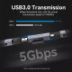 Card Reader USB 3.0 AM/USB-C, 2-слота SD/TF, Dual Drive Letter Aluminum Alloy, сірий Vention