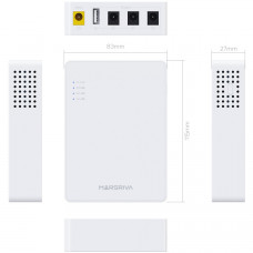 ДБЖ Marsriva DC Router UPS KP3EC 3xDC+USB OUT 5V/9V/12V, 2А/18W, 8400mAh, без БЖ