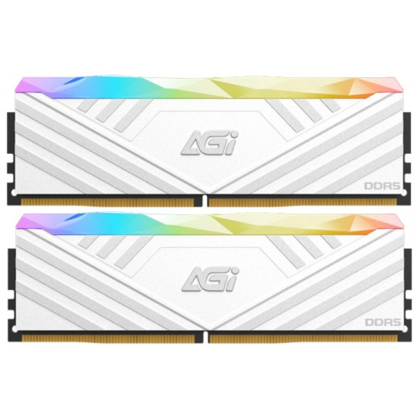 DDR5 32Gb 6000MHz (2*16Gb) AGI TURBOSPRINT Heatsink White RGB Kit, Retail