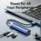Док станція USB3.0 -> RJ45/USBx3,3.0/Type-C 10W Hub Blue Aluminum Alloy 5-in-1 Vention