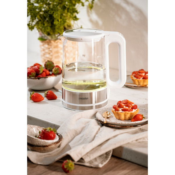 Електрочайник Mesko MS 1301 white 1850-2200Вт/ 1.7л/ скло/ встановлення температури