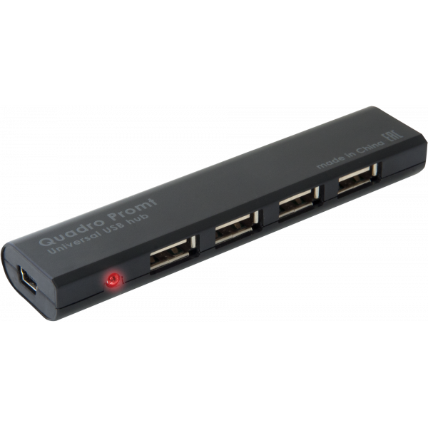 Хаб USB 2.0 -> 4xUSB 2.0 Black Defender