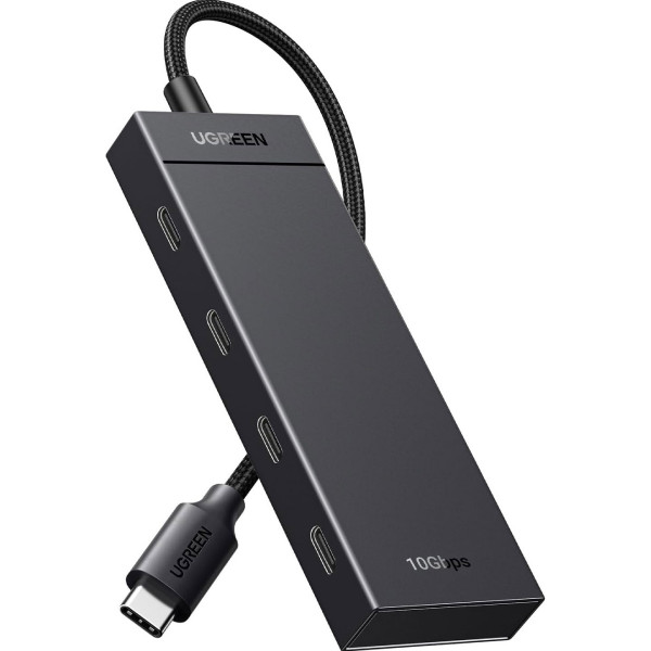Хаб USB 3.2 Type-C -> 4хUSB-C 3.2 Gen2 10Gbps Black CM806 Ugreen