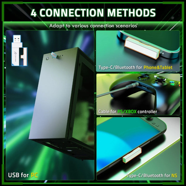 Ігрова гарнітура Attack Shark L80PRO Wireless, 2.4GHz/Bluetooth/3.5mm White