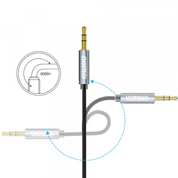 Кабель AUX - TRS Audio 3.5мм M/M 1,2м Choetech
