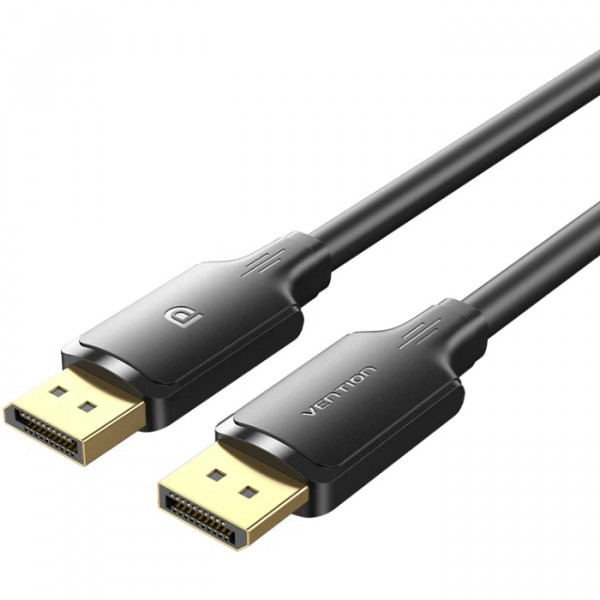 Кабель DisplayPort M - M 1.0 м, V1.2, 4K 60Hz, двонаправлений, чорний, Vention