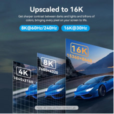 Кабель DisplayPort M - M 1.0м,V2.1, 16K 30 Гц, обплетення, чорний Vention