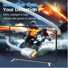 Кабель HDMI M - M, 10.0м, V2.0,4K 60Гц, обплетення, Silver Metal Type Vention