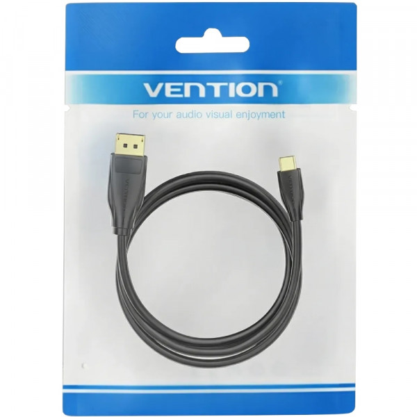 Кабель USB 3.1 Type-C M - HDMI M, 1.5m 4K 30 Гц Thunderbolt 3 HDCP2.2 PVC Black Vention