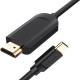 Кабель USB 3.1 Type-C M - HDMI M, 1.5m 4K 30 Гц Thunderbolt 3 HDCP2.2 PVC Black Vention