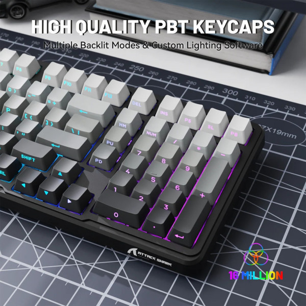Клавіатура ігрова механічна Attack Shark X98 102кл. RGB, Wireless, Moonlight Night