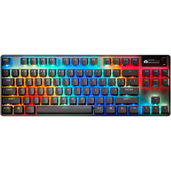 Клавіатура ігрова оптична SteelSeries Apex Pro TKL WL Gen 3 UA HyperMagnetic, OmniPoint 2.0, OLED