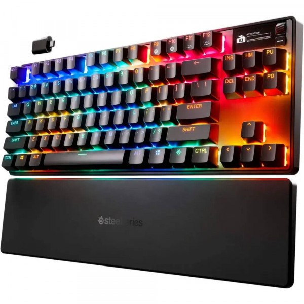 Клавіатура ігрова оптична SteelSeries Apex Pro TKL WL Gen 3 UA HyperMagnetic, OmniPoint 2.0, OLED