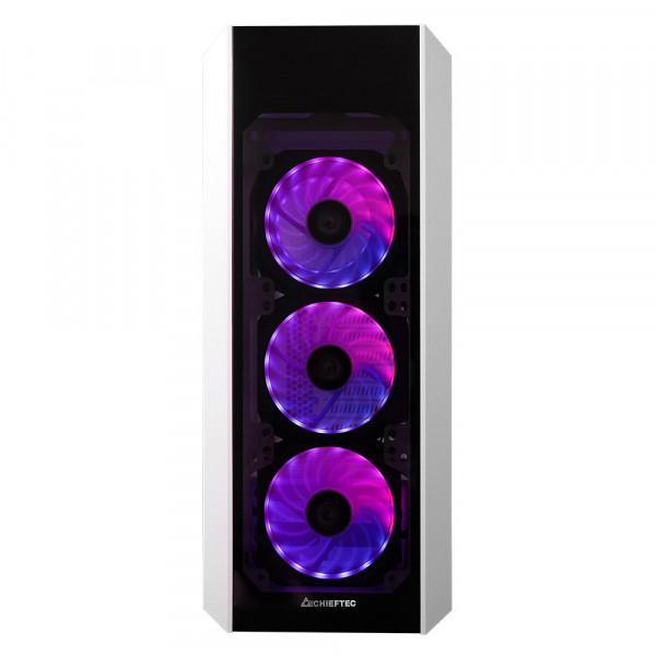 Корпус Chieftec SCORPION III GL-03W-OP 4x120mm A-RGB, ATX, без БЖ, White