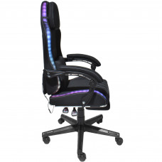 Крісло ігрове AGN 3 клас,150 кг, 80мм, RGB підсвітка, чорне