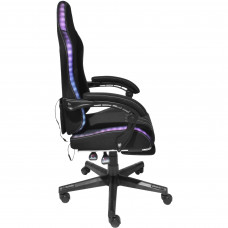 Крісло ігрове AGN 3 клас,150 кг, 80мм, RGB підсвітка, чорне