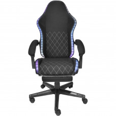 Крісло ігрове AGN 3 клас,150 кг, 80мм, RGB підсвітка, чорне