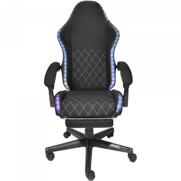 Крісло ігрове AGN 3 клас,150 кг, 80мм, RGB підсвітка, чорне