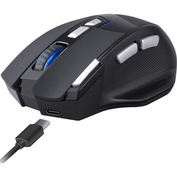 Мишка Defender Knight GM-885, бездротова, ігрова, 8кн., 3200 dpi., 400 mAh, чорна