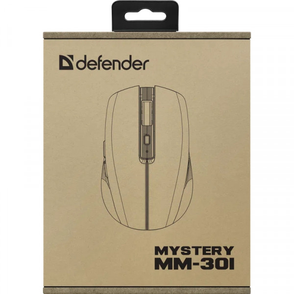 Мишка Defender Mystery MM-301, бездротова Bluetooth+2.4G, 1600 dpi., 4кн., 500mAh, LED, фіолетова