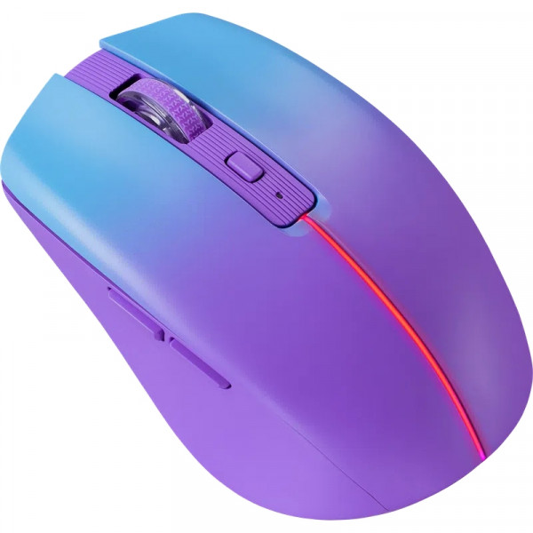 Мишка Defender Mystery MM-301, бездротова Bluetooth+2.4G, 1600 dpi., 4кн., 500mAh, LED, фіолетова