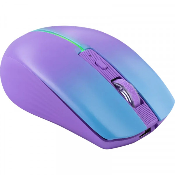 Мишка Defender Mystery MM-301, бездротова Bluetooth+2.4G, 1600 dpi., 4кн., 500mAh, LED, фіолетова
