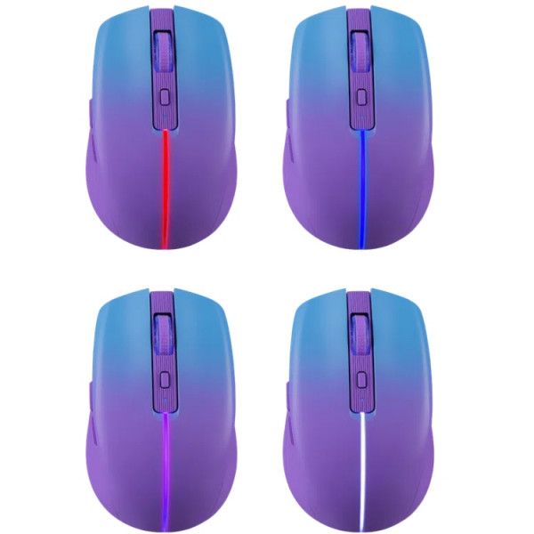 Мишка Defender Mystery MM-301, бездротова Bluetooth+2.4G, 1600 dpi., 4кн., 500mAh, LED, фіолетова