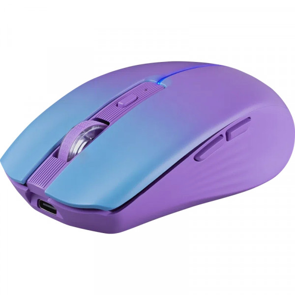 Мишка Defender Mystery MM-301, бездротова Bluetooth+2.4G, 1600 dpi., 4кн., 500mAh, LED, фіолетова