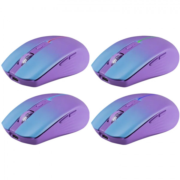 Мишка Defender Mystery MM-301, бездротова Bluetooth+2.4G, 1600 dpi., 4кн., 500mAh, LED, фіолетова