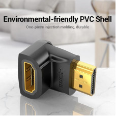 Перехідник HDMI F -> HDMI M, кут 90° 4K 60Hz PVC Vention чорний