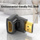 Перехідник HDMI F -> HDMI M, кут 90° 4K 60Hz PVC Vention чорний