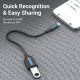 Перехідник USB 2.0 Micro BM -> USB AF (OTG) 0.15 м, PVC Vention чорний