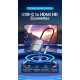 Перехідник USB 3.1 Type-C -> HDMI (F), 4K 30HZ, кабель 0.15м, Vention сірий