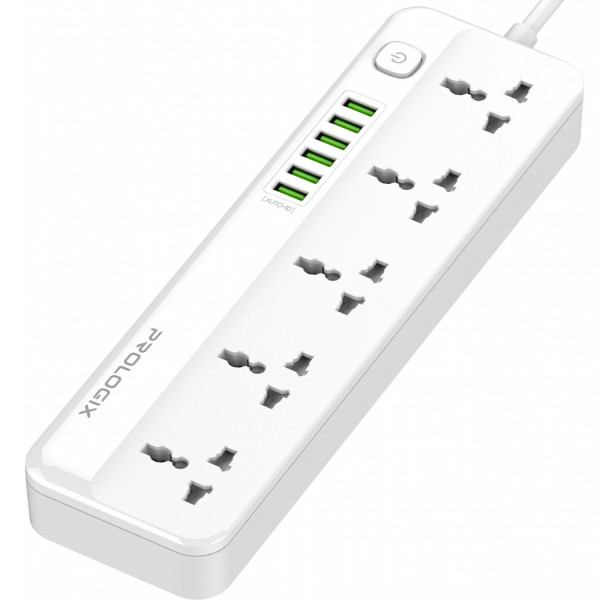 Power filtr 2.0м ProLogix Premium 5 розеток, 6 USB AUTO ID,білий