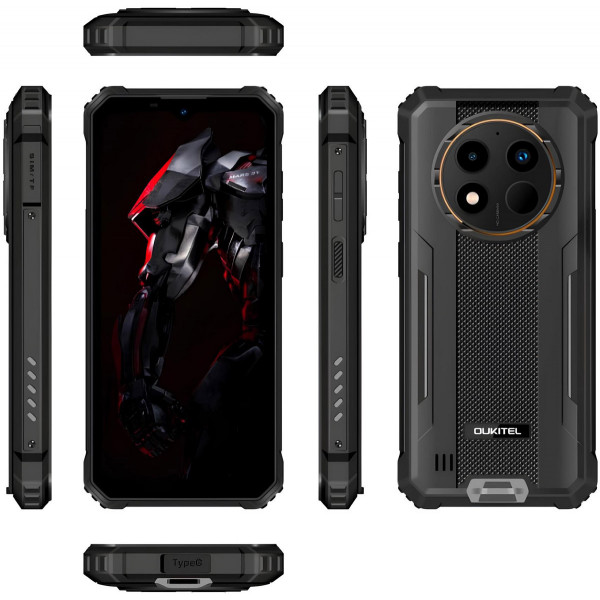 Смартфон Oukitel WP28E 6.5"HD+ /4GB/64GB/T606 /10600mAh /13+5Мп/ IP69K /NFC Black