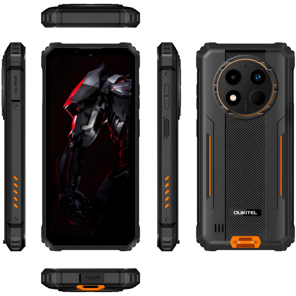 Смартфон Oukitel WP28S 6.5"HD+ /4GB/128GB/ T606 /10600mAh /13+5Мп/ IP69K /NFC Orange